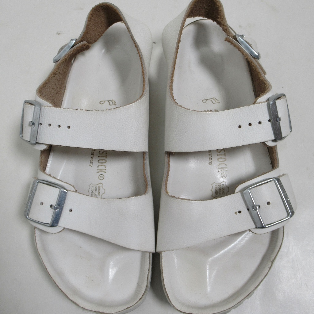 Birkenstock Milano Buckle Leather Sandals White 9 Us M / 11 Us L / 8 Uk / 42 Eu